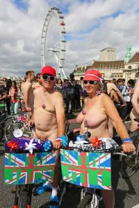 World Naked Bike Ride 2014 in London, England