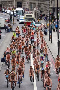 World Naked Bike Ride 2014 in London, England