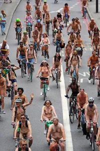 World Naked Bike Ride 2014 in London, England