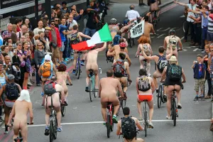 World Naked Bike Ride 2014 in London, England