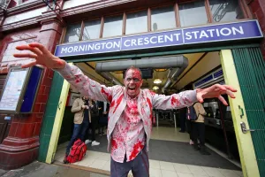World: World Zombie Day charity pub crawl, London