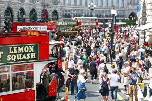 Year of the Bus Cavalcade in Regent Street, London, England