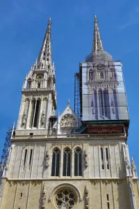 Zagreb: Zagreb Cathedral with tower renovation in Zagreb, Croatia